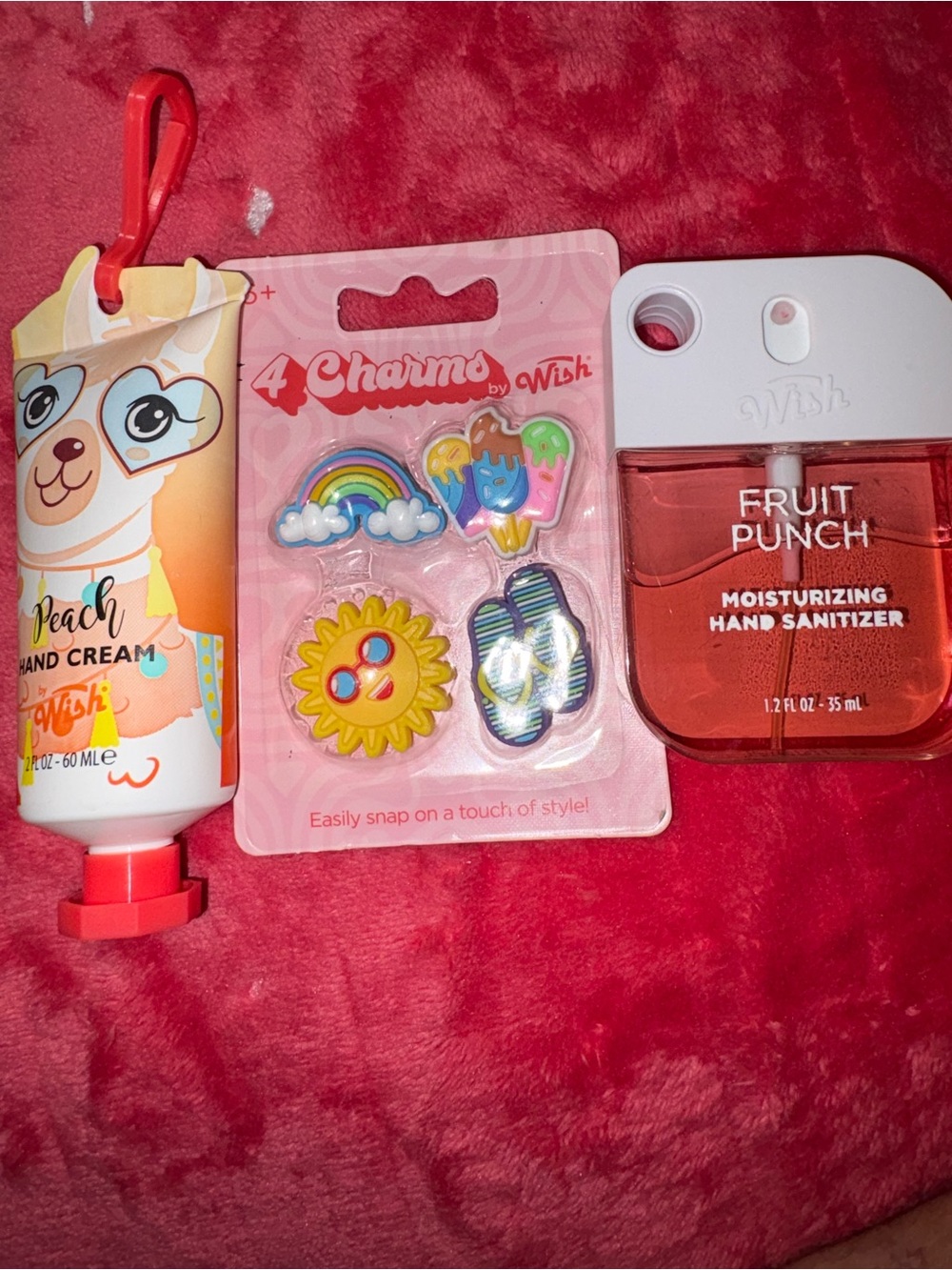 Wish Reusable Silicone Charms Set with Pink & Red Accents